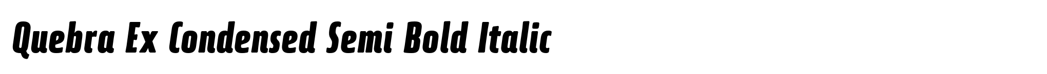Quebra Ex Condensed Semi Bold Italic image